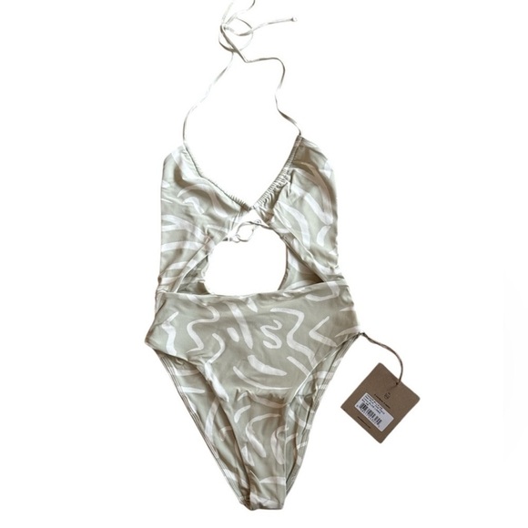 NWT Stone Fox Swim Riva Aloe Lines One Piece Swimsuit Size XL - Picture 5 of 7